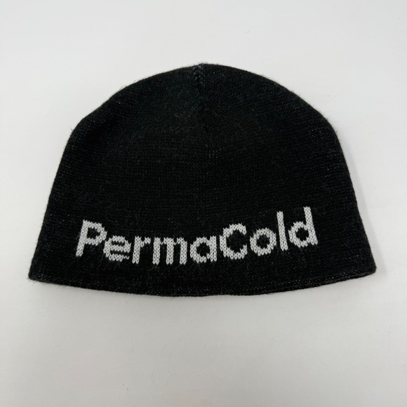 PermaCold Other - Vintage PermaCold Beanie Black White Knit Skull Cap Made in USA‎ RN 61541